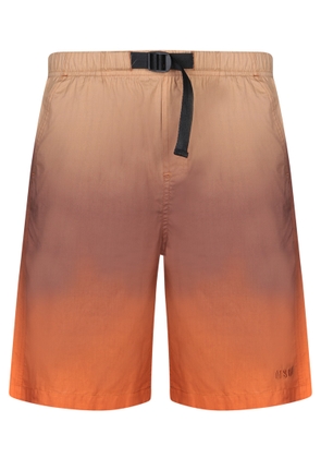 Msgm Dregradã¨ Beige/orange Bermuda Shorts