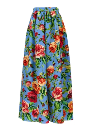 Carolina Herrera Long Floral Skirt