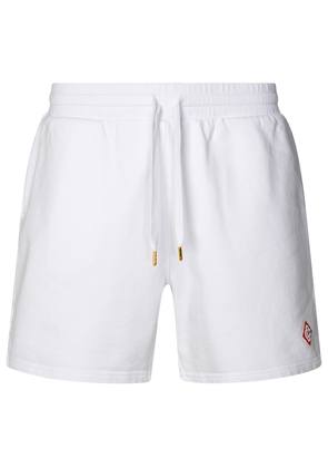 Casablanca White Organic Cotton Bermuda Shorts