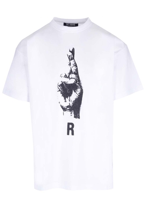 Raf Simons White T-Shirt With Front Print