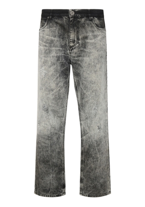 Balmain Gray Cotton Jeans