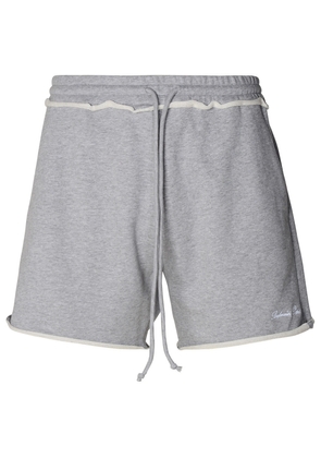 Balmain Grey Cotton Bermuda Shorts
