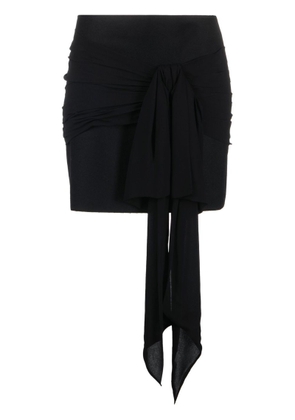Philosophy Di Lorenzo Serafini Black Virgin Wool-Cashmere Blend Miniskirt