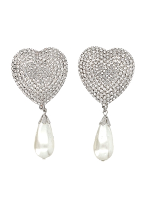 Alessandra Rich Crystal Heart With Pendant Pearl