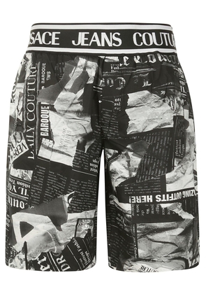 Versace Jeans Couture Magazine-Printed Knee-Length Shorts