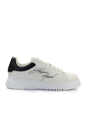 Emporio Armani Signature Cream Black Sneaker