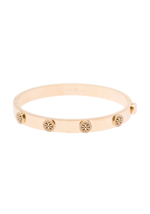 Tory Burch Gold Tone Bracelet With Logo Studs In Stainless Steel And Cubic Zirconia Woman