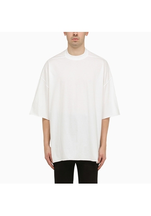 Drkshdw Tommy T Milk T-Shirt White Cotton Oversized T-Shirt With Raw-Cut Hems - Tommy T