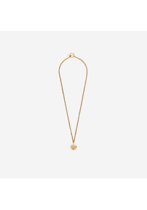 Patou Brass Necklace With Logo Charm