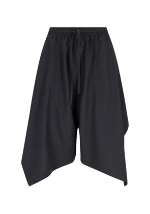Y-3 Stripe Detailed Layered Effect Shorts