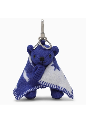 Burberry Charm Thomas Bear With Blanket In Wool