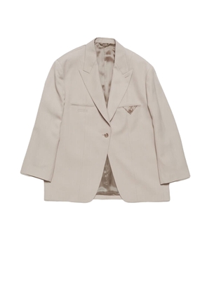 Acne Studios Beige Tailored Single-Breasted Jacket