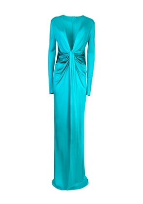 Roberto Cavalli Long Peacock Dress