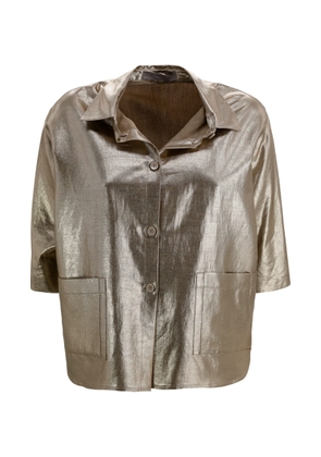D.exterior Bronze Short-Sleeved Shirt