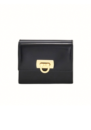 Ferragamo Black Shine Calf Leather Wallet