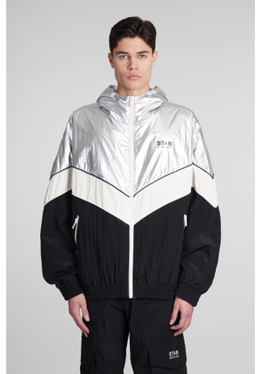 Golden Goose Casual Jacket In Silver Polyamide