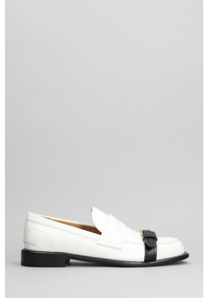 J.w. Anderson Animated Mocassin Loafers In White Leather