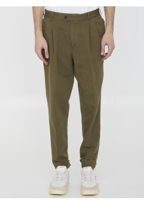Pt Torino Cotton And Linen Trousers