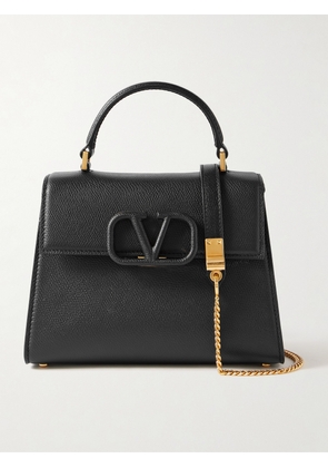 Valentino Garavani - Vsling Small Textured-leather Shoulder Bag - Black - One size