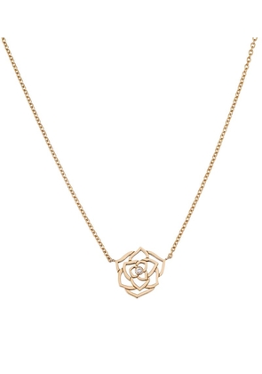 Piaget Rose Gold And Diamond Rose Pendant Necklace