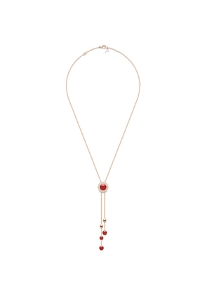 Piaget Rose Gold, Diamond And Carnelian Possession Pendant Necklace