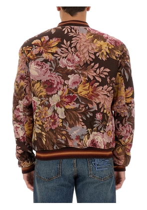 Etro Floral Print Bomber Jacket