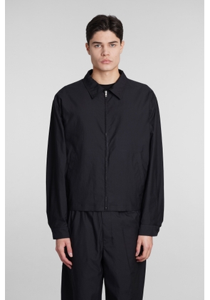 Lemaire Casual Jacket In Black Cotton