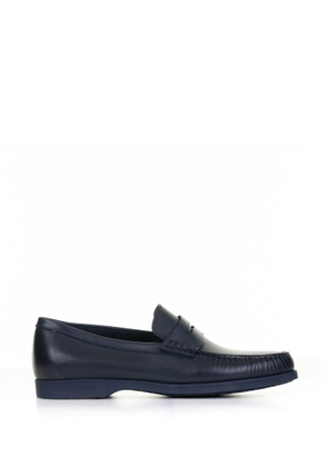 Fratelli Rossetti Navy Blue Leather Loafer