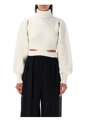 Andreādamo Cropped Knit Sweater