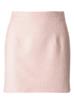 Alessandra Rich High Waist Tweed Mini Skirt