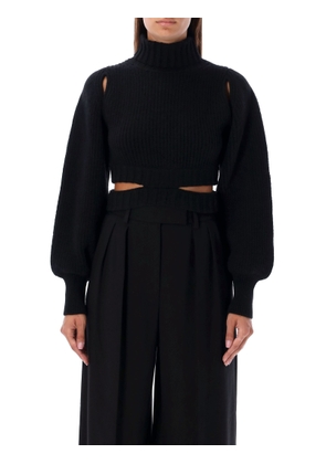 Andreādamo Cropped Knit Sweater