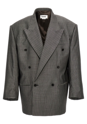 Hed Mayner Pinstriped Double-Breasted Blazer