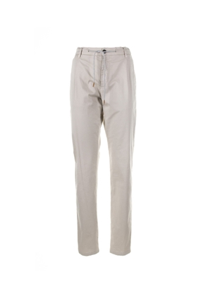 Eleventy Stretch Dove-Grey Trousers With Drawstring