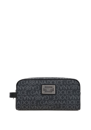 Dolce & Gabbana Toiletry Bag In Coated Jacquard