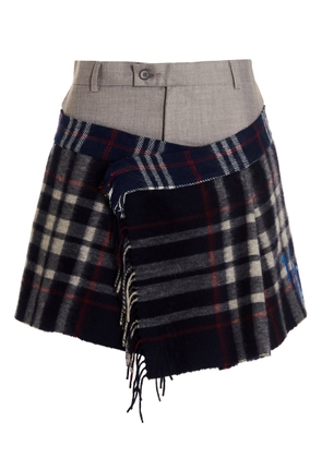 1/off Check Scarf Reworked Skirt