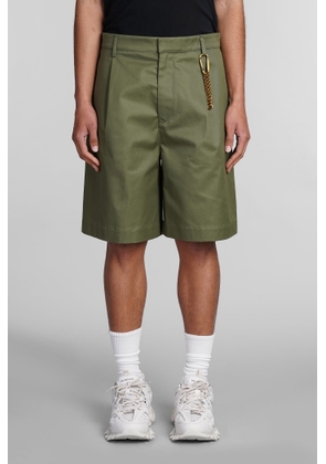 Darkpark Saint Shorts In Green Cotton