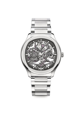 Piaget Stainless Steel Polo Skeleton Grey-Hued Watch 42Mm