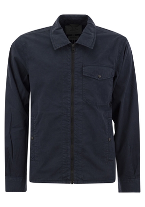 Woolrich Garment-Dyed Shirt Jacket In Pure Cotton