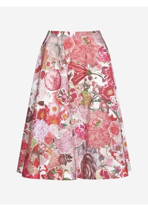 Marni Print Cotton Midi Skirt