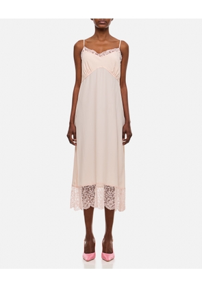 Simone Rocha Slip Dress W/ Deep Lace Trim