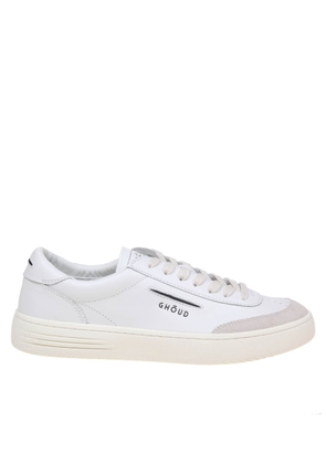 Ghoud Lido Low Sneakers In White Leather And Suede