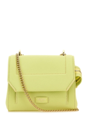 Lancel Fluo Yellow Leather Ninon Handbag