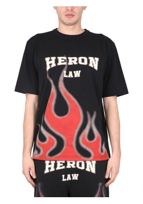 Heron Preston Flames Logo Print T-Shirt