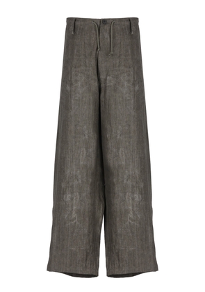 Yohji Yamamoto Oversized Linen Trousers