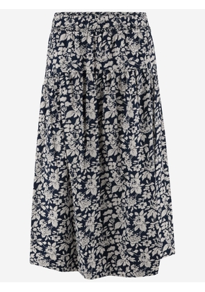 Polo Ralph Lauren Cotton Skirt With Floral Pattern
