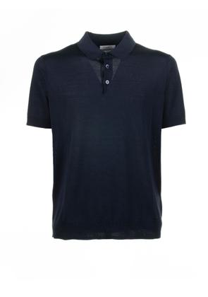 Paolo Pecora Blue Polo Shirt With Short Sleeves