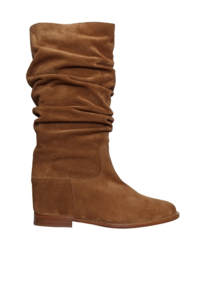 Via Roma 15 Brown Curled Boot