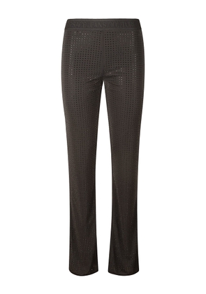 Versace Jeans Couture Elastic Logo Waist Embellished Trousers