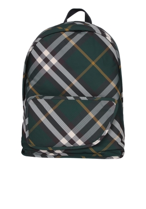 Burberry Shield S24 Check Green Backpack