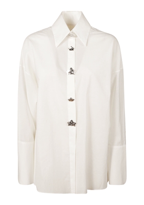 Genny Crown Buttons Plain Formal Shirt